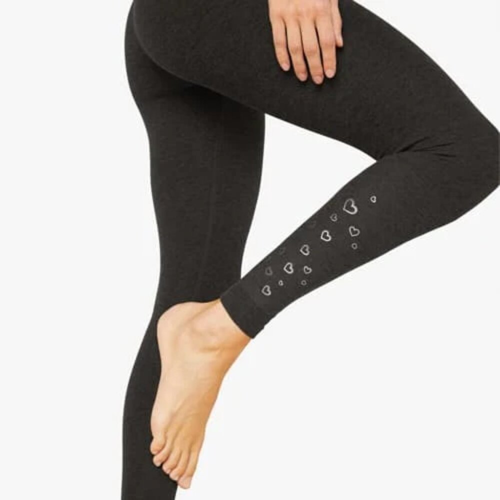 BEYOND THE BUMP Hearts SoftShine High Waisted Maternity Yoga Legging SzS RRP108
